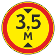 Дорожный знак 3.13 «Ограничение высоты» (временный) (металл 0,8 мм, I типоразмер: диаметр 600 мм, С/О пленка: тип Б высокоинтенсив.)